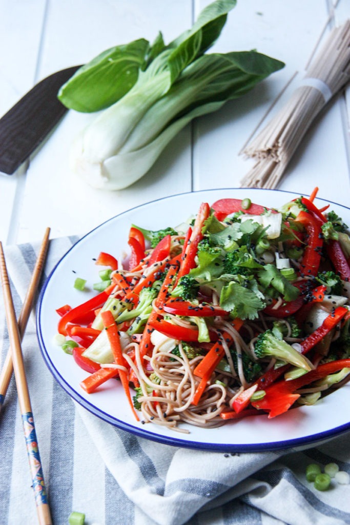 Asian Style Soba Noodle Salad - The Home Cook's Kitchen