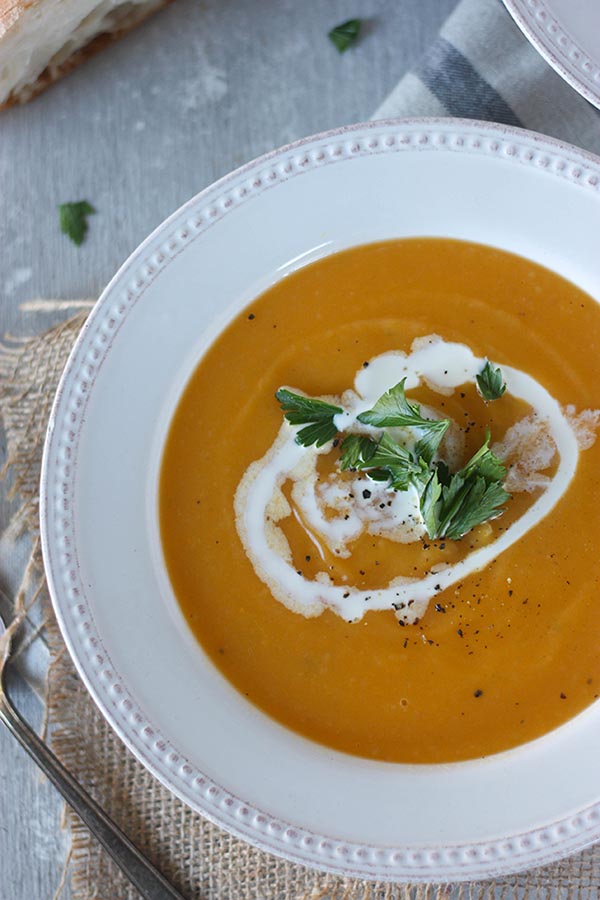 Pumpkin Sweet Potato Soup | The Home Cook's Kitchen
