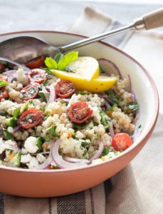 Israeli Couscous Salad (Pearl Couscous Salad) - The Home Cook's Kitchen